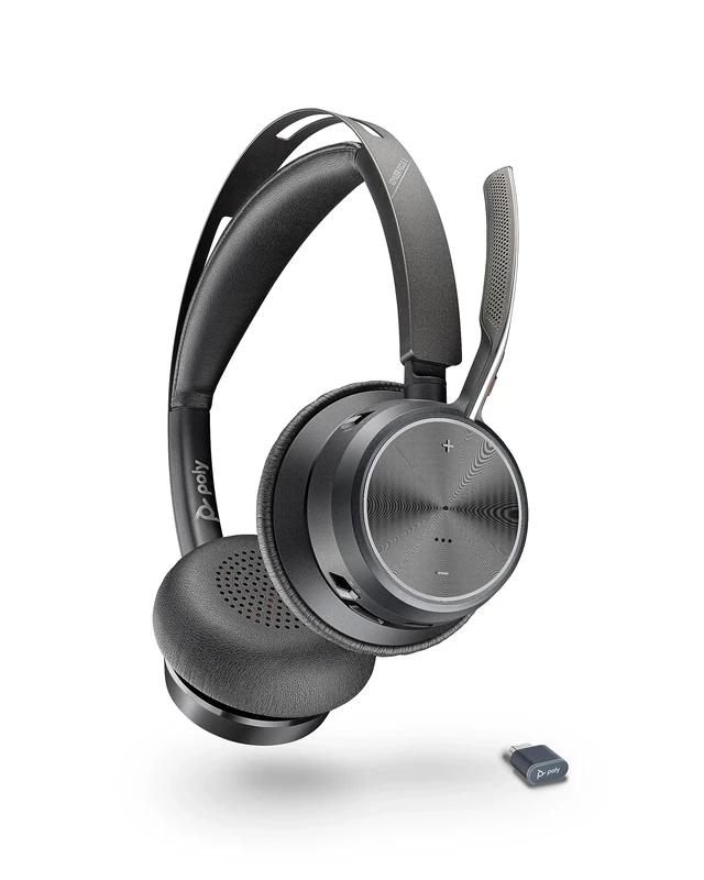 Poly Voyager Focus 2 UC Wireless Headset with Microphone (Plantronics) - Active Noise Canceling (ANC) - Connect PC/Mac/Mobile via Bluetooth - Works w/Teams, Zoom, and More