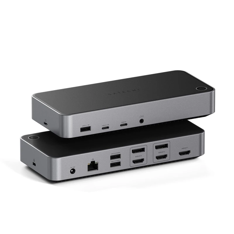 Satechi Triple 4K Display Avec fil Station d'accueil Noir, Argent
