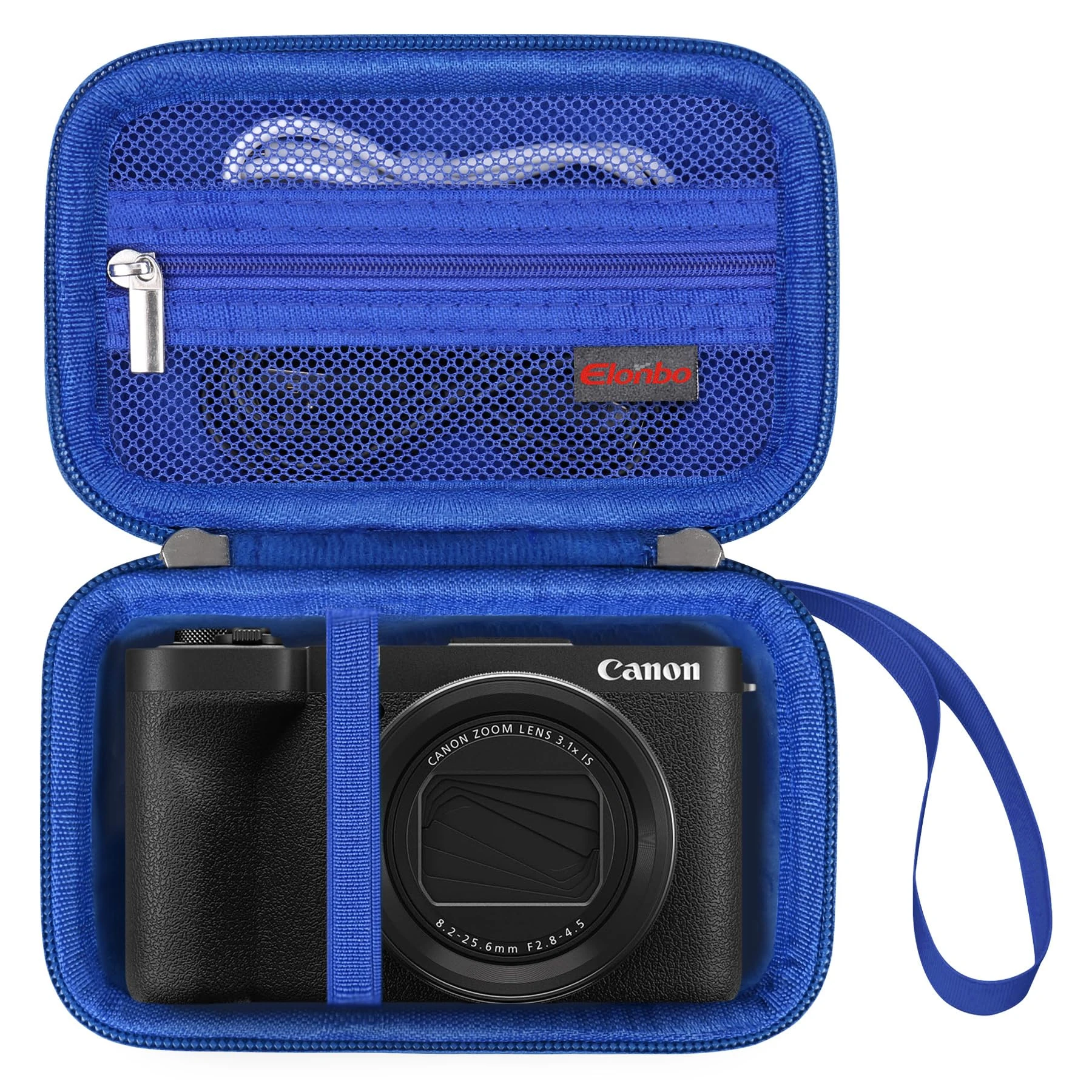 Elonbo Carrying Case for Canon PowerShot V1/ Ricoh GR III HDF/GR IIIx/GR III/GR II/GR Digital Camera, Compact Camera Travel Storage Cover Bag Organizer Holder, Blue