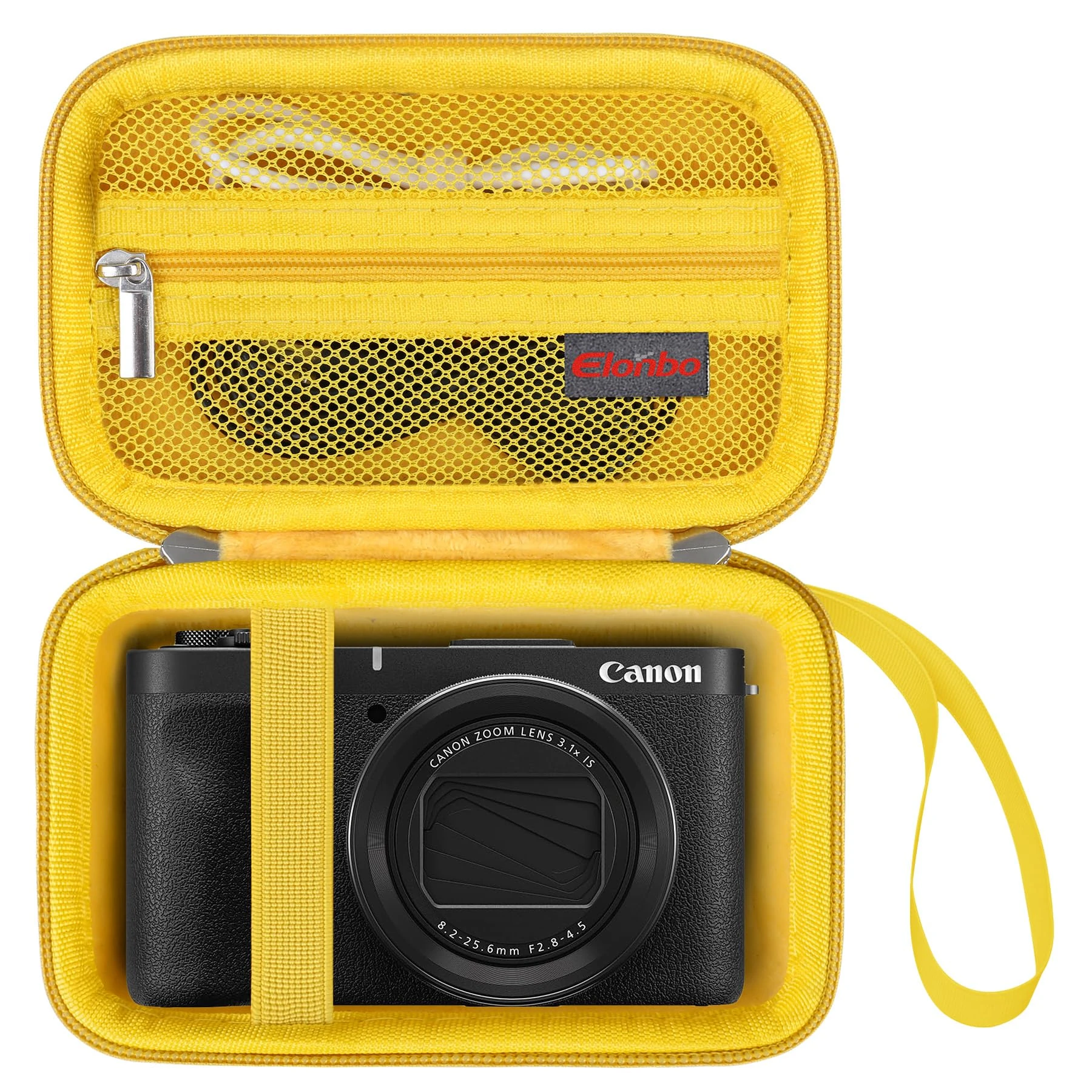Elonbo Carrying Case for Canon PowerShot V1/ Ricoh GR III HDF/GR IIIx/GR III/GR II/GR Digital Camera, Compact Camera Travel Storage Cover Bag Organizer Holder, Yellow