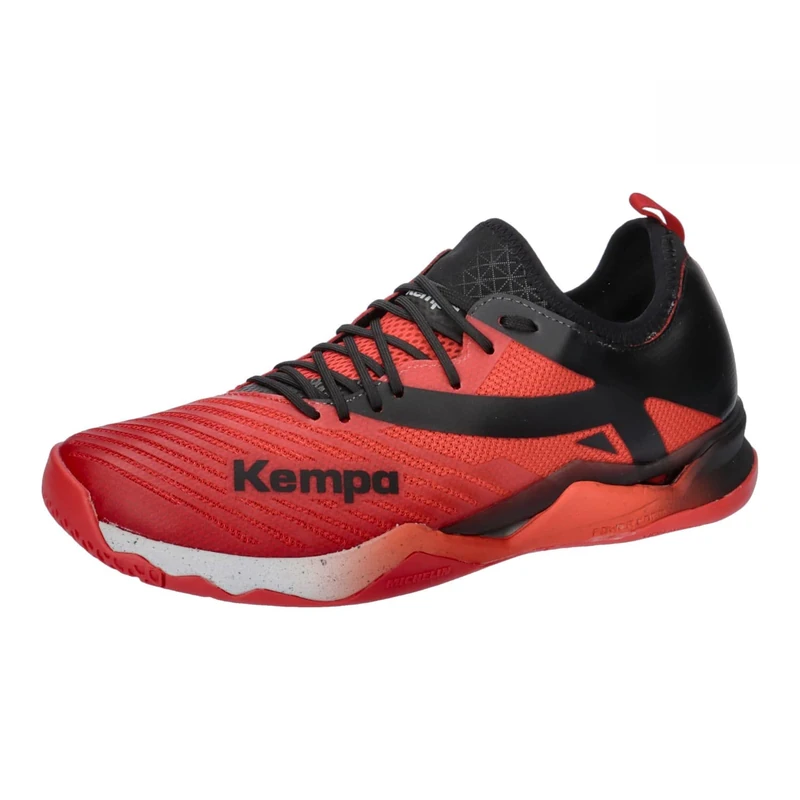 Kempa Men's Wing Lite 2.0 Trainers, Running Shoes, Sports Shoes, Trainers, Handball, Jogging, Outdoor, Leisure Shoes, Lightweight and Breathable, red Black, 10 UK