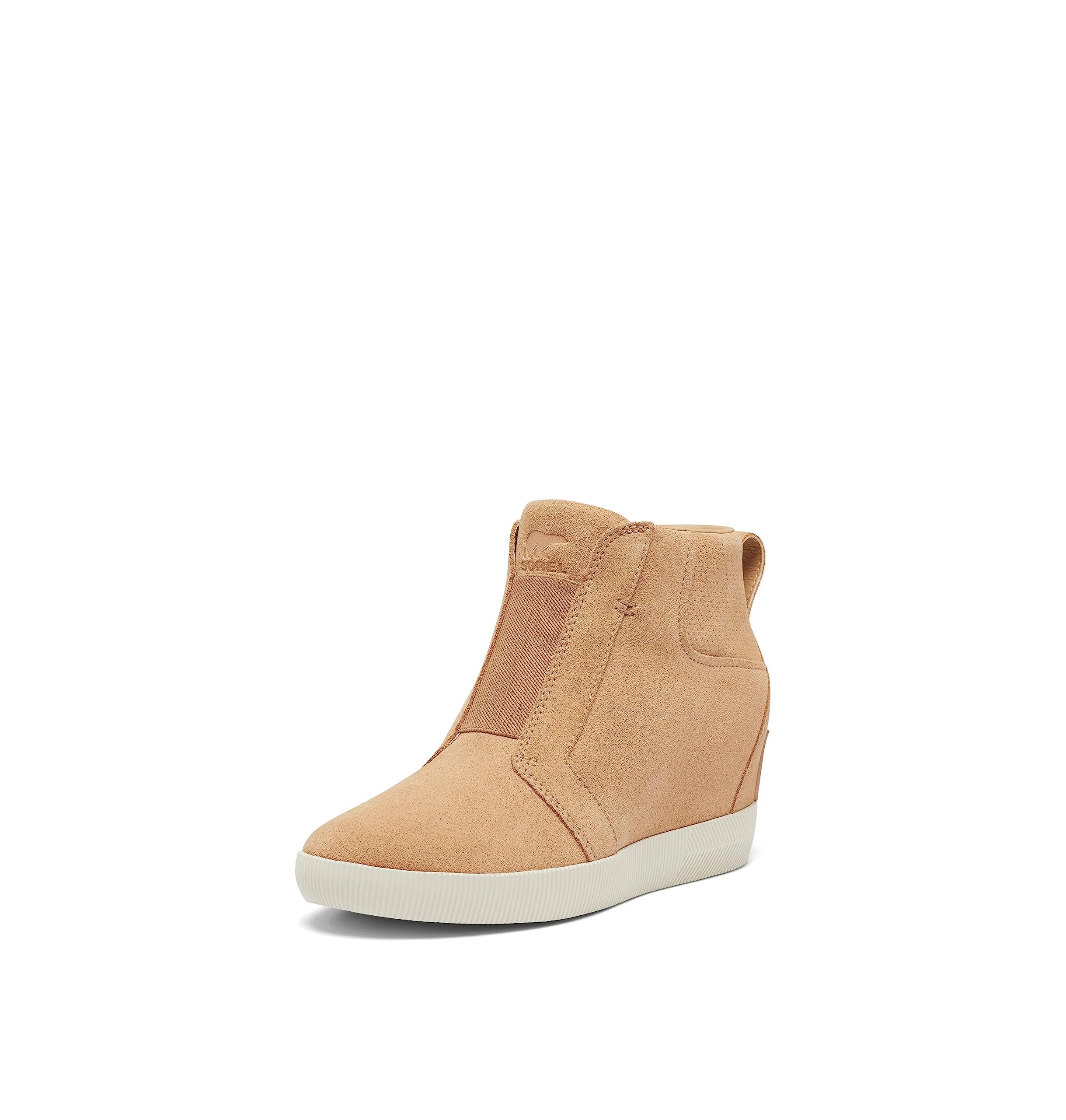 Sorel Women's OUT N ABOUT™ PULL ON WEDGE Waterproof Boots, Canoe, Sea Salt, 6.5 UK