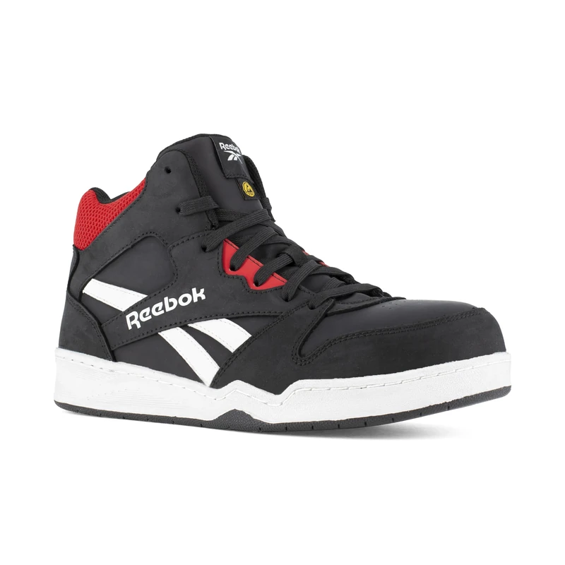 Reebok Men's Work S3 SRC Construction Shoe, Black red, 6 UK