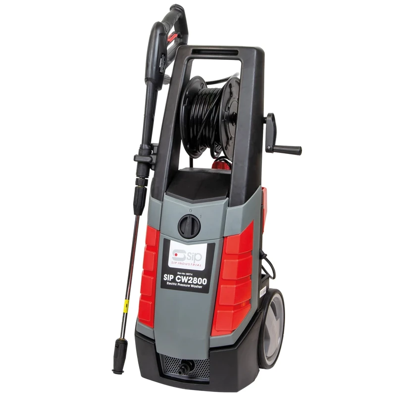 SIP CW2800 Electric Pressure Washer 2800W 180 bar 510L/h Portable Jet Wash with 5100psi Turbo Lance