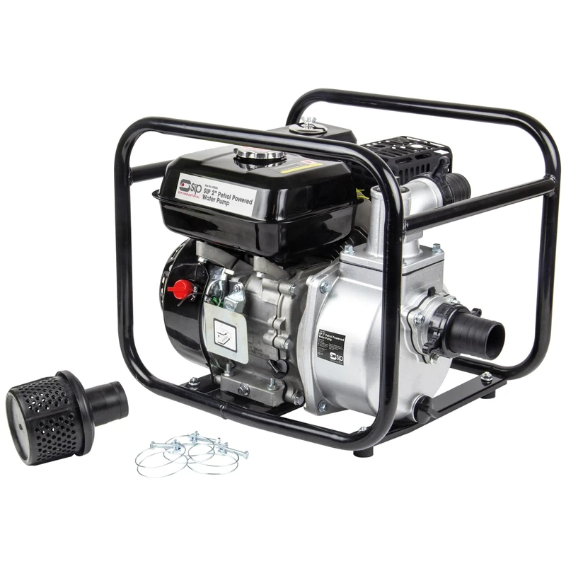 SIP 2" Petrol Water Pump, 7hp 4-Stroke Engine, 550L/min Flow Rate 30m Pumping Head & 7m Suction Head