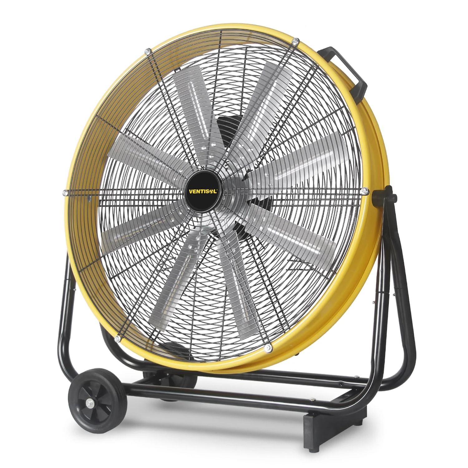 VENTISOL 24 Inch Industrial Floor Fan, 3-Speed High Velocity Shop Fan with 8 Blades, Heavy Duty Drum Fan, 9500 CFM Outdoor Metal Fans for Garage, Warehouse, Patios