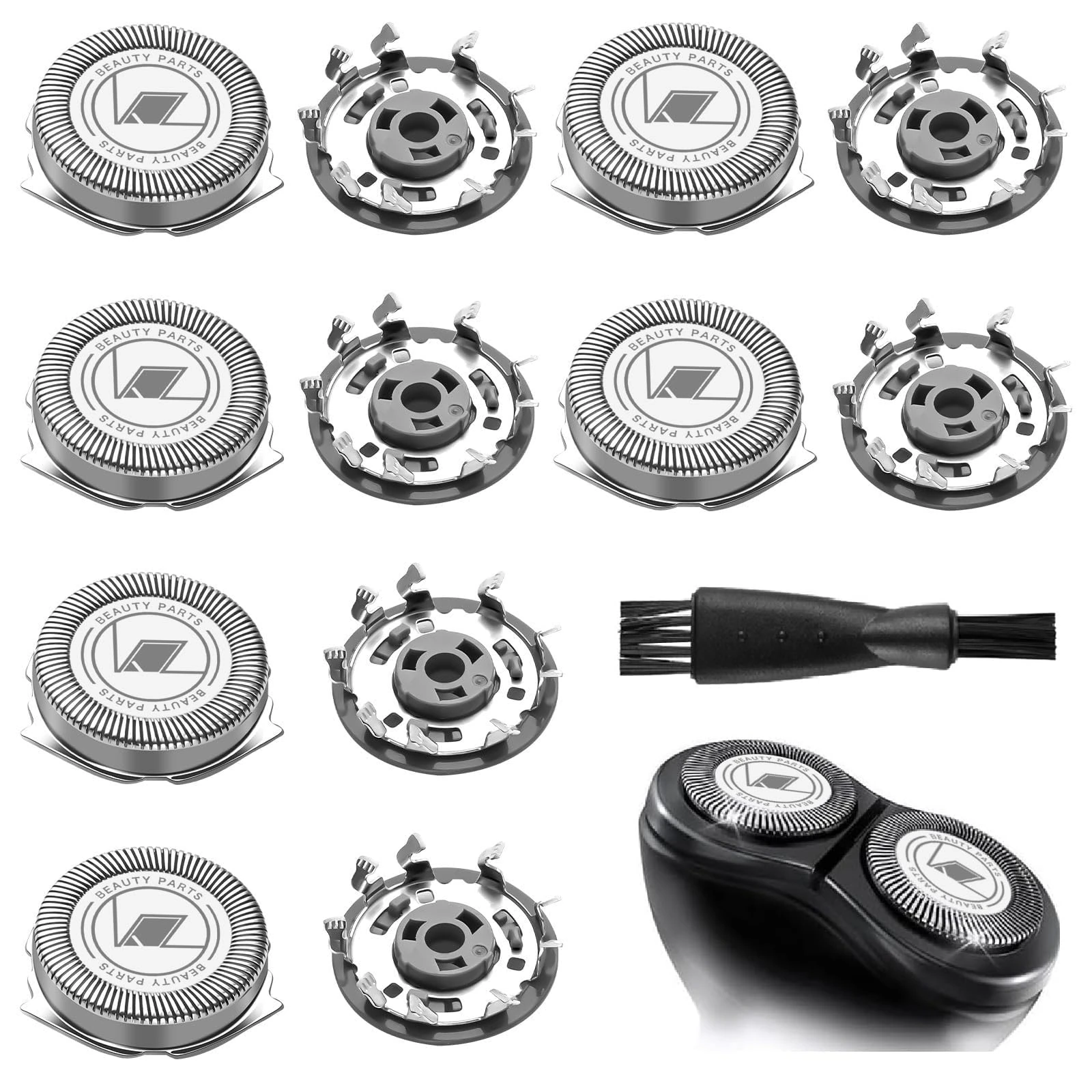 6 Pack Replacement Shaver Heads for Philips, Compatible with Series 1000, 2000, 3000, 5000, Replacement Blades for Philips with Cleaning Brush, Compatible with Phillips Series AT8xx, AT7xx, PT7xx