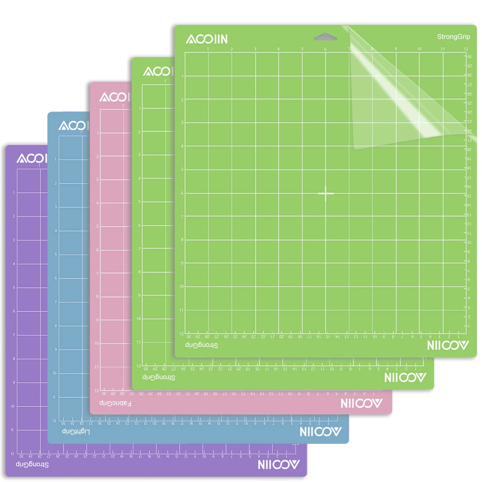AOOIIN Cutting Mat for Cricut Explore One/Air/Air 2/Maker 5 Packs Cut Mats Replacement Accessories for Cricut