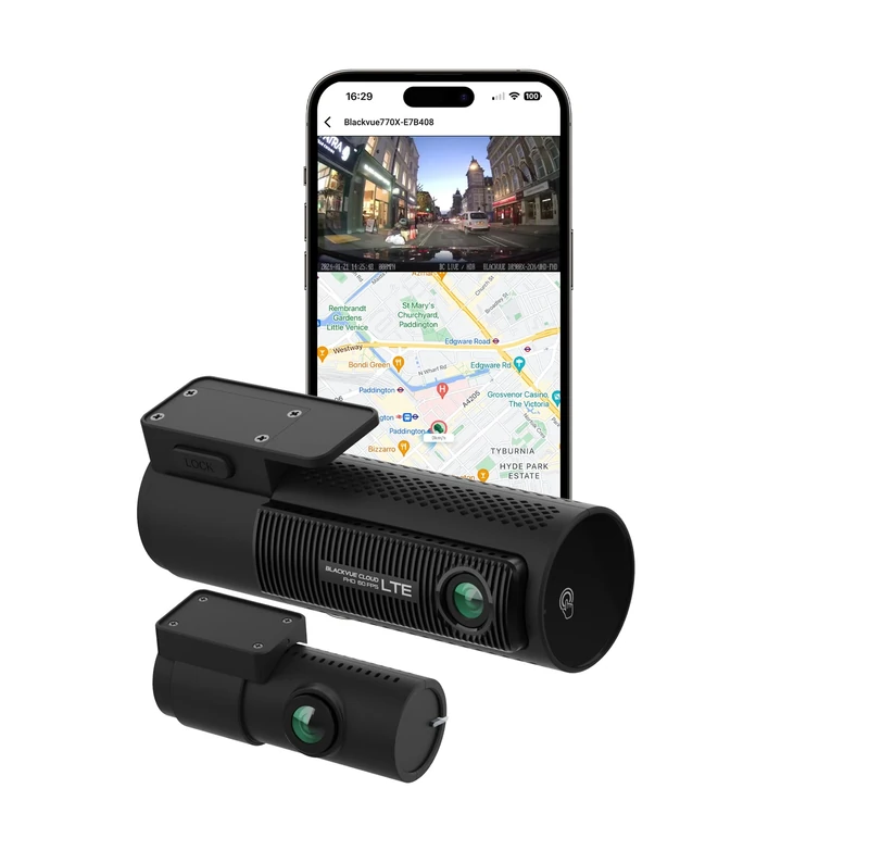 BlackVue DR770X-2CH LTE Cloud Dash Cam UK Edition - Built-in 4G, Dual FHD Front & Rear, GPS, Wi-Fi, Bluetooth, 256GB SD Card, Sony STARVIS2, Parking Mode - Free 4G SIM