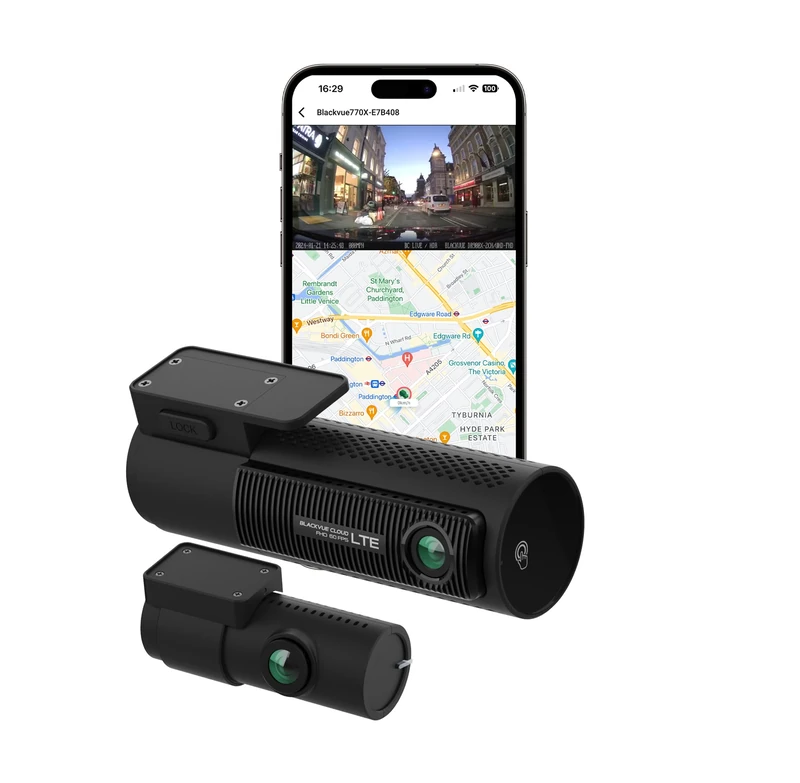BlackVue DR770X-2CH LTE Cloud Dash Cam UK Edition - Built-in 4G, Dual FHD Front & Rear, GPS, Wi-Fi, Bluetooth, 64GB SD Card, Sony STARVIS2, Parking Mode - Free 4G SIM
