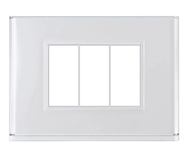 Beghelli - Switch Plate - Lite 3fr White Dom-e Wall Plate with Color Control - Color: White