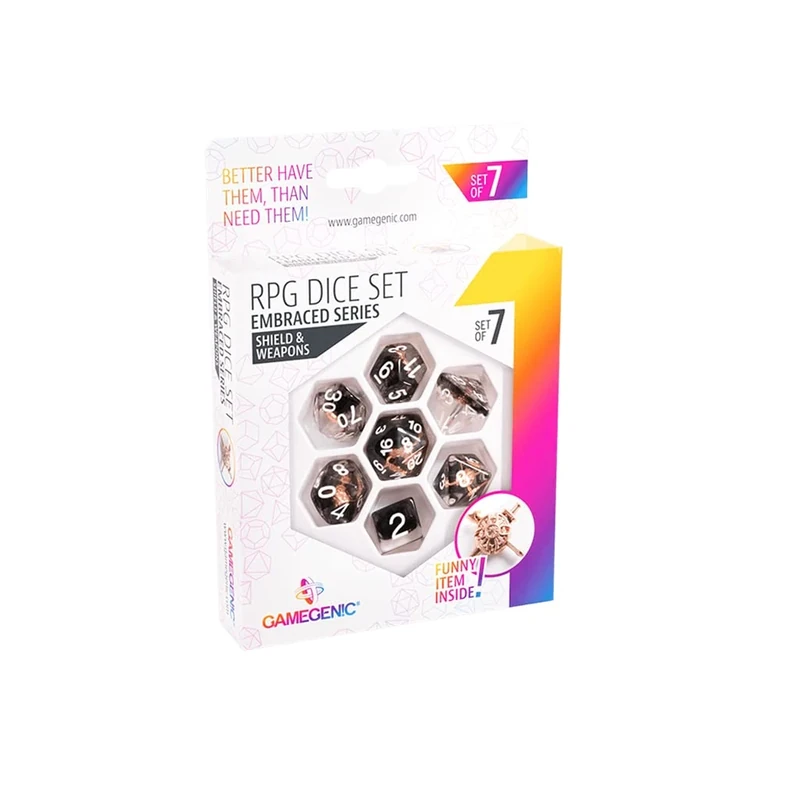 Shield & Weapons Role Playing Dice Set (7 pcs)