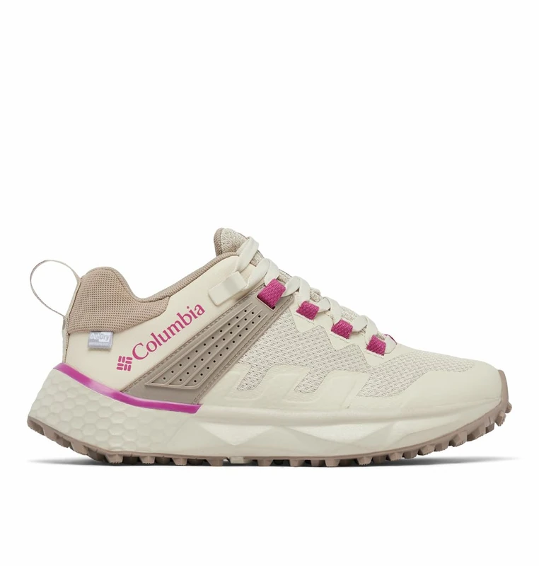 Columbia Women's Facet 75 Outdry Waterproof Low Rise Hiking Shoes, Brown (Dark Stone x Dark Fuchsia), 6 UK