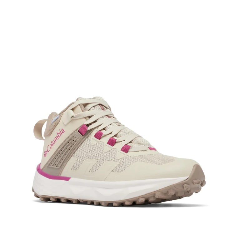 Columbia Women's Facet 75 Mid Outdry waterproof mid rise hiking boots, Brown (Dark Stone x Dark Fuchsia), 4.5 UK