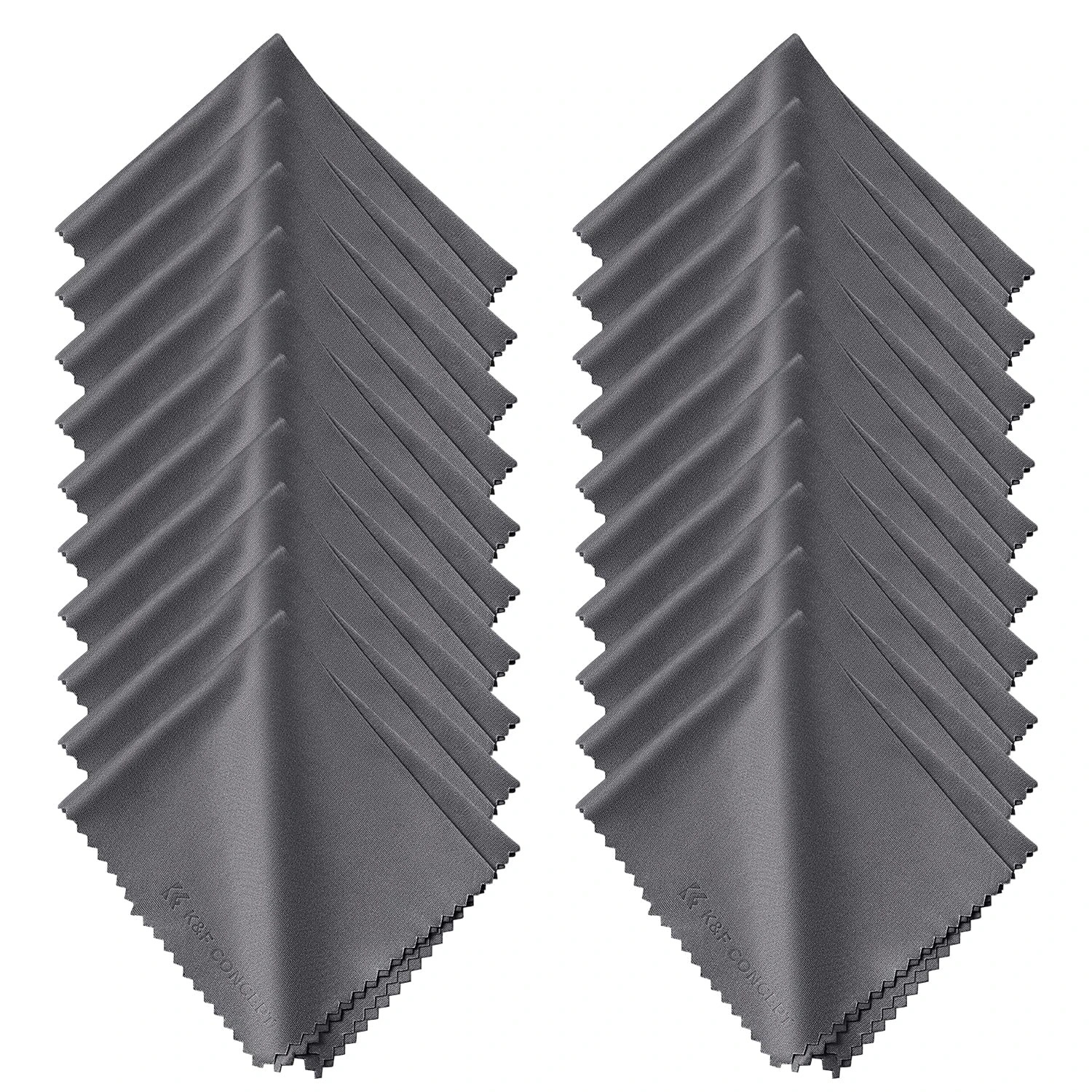 K&F Concept 20 Pack Microfiber Cleaning Cloth（15cm x 18 cm）, Lens Cleaning Cloth for Cleaning Camera Lenses, Glasses, Screens, Cameras, Eyeglasses, Tablets Washable