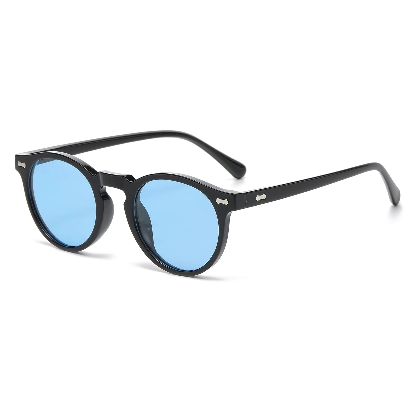 LJCZKA Retro Round Polarized Sunglasses Mens Womens, Vintage Polarised Sunglasses Classic Trendy Shades Unisex UV400 Protection