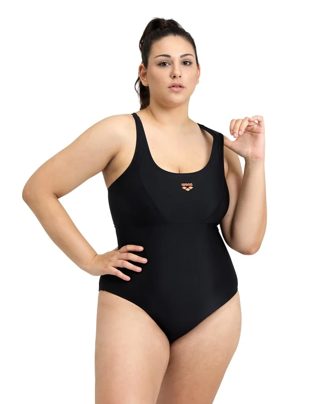 Arena Women's Solid Swimsuit, Black, 50 (EU)