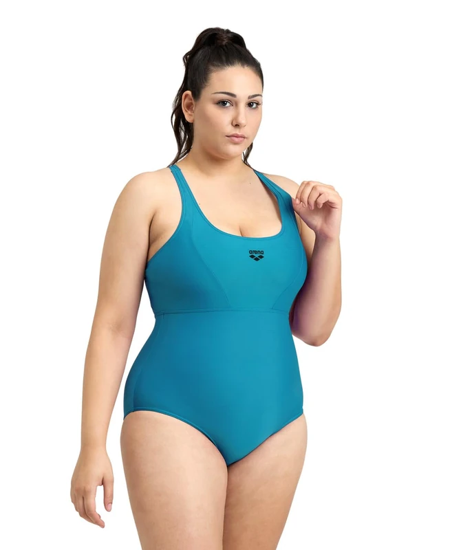Arena Women's Solid Swimsuit, deep Teal, 54 (EU)