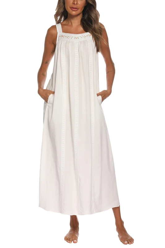 YOZLY nightgown for women White - Image 1