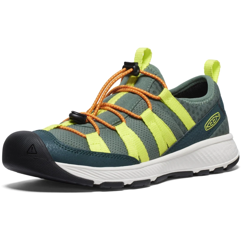 KEEN Little Kid MOTOZOA Sneaker, Sea Moss/Scarlet Ibis, 11
