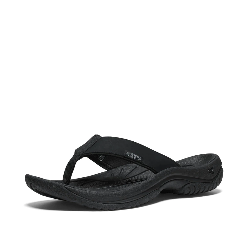 KEEN Men's Kona Flip Flop Beach Flip-Flop, Black/Steel Grey, 8 - Image 1