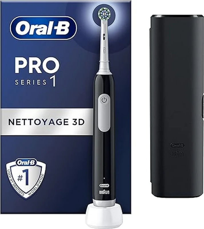 Oral-B Pro Series 1 Electric Toothbrush Black 1 Brush 1 Travel Case Designed By Braun