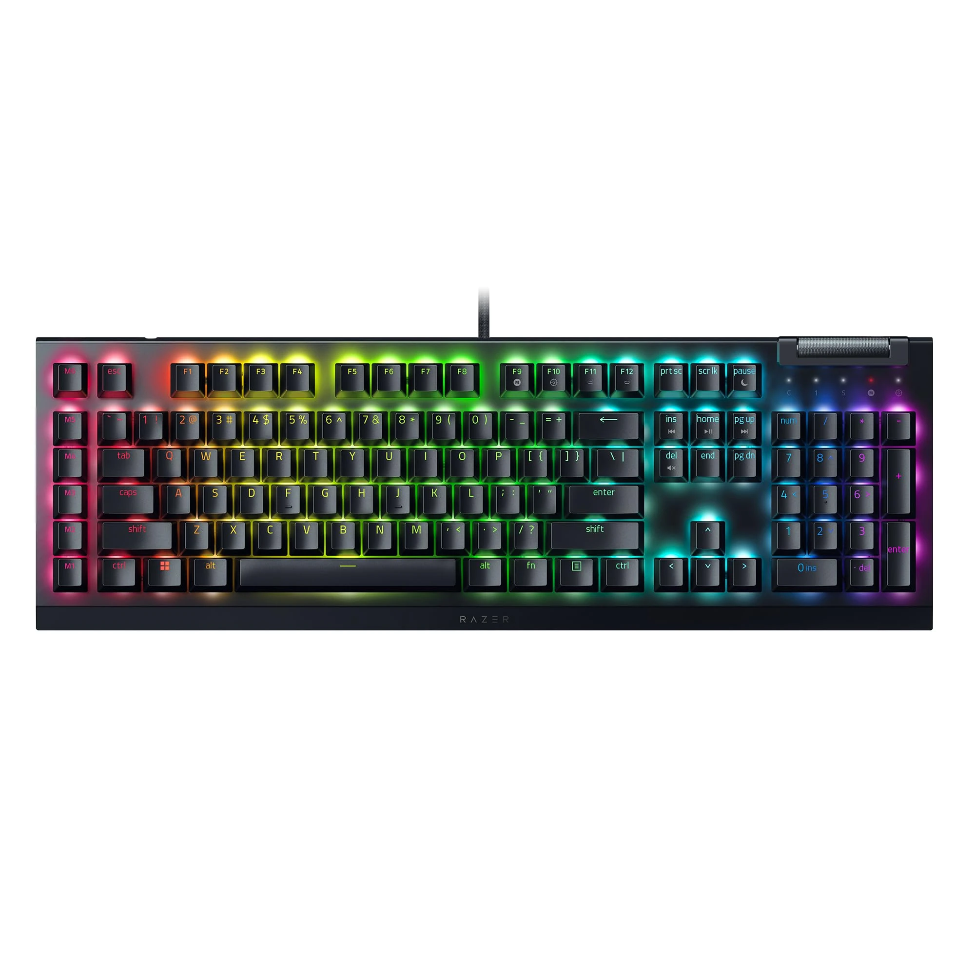 Razer BlackWidow V4 X (Yellow Switch) - Mechanical Gaming Keyboard with Razer Chroma RGB (Silent Mechanical Switches, 6 Dedicated Macro Keys, Doubleshot ABS Keycaps) US Layout | Black