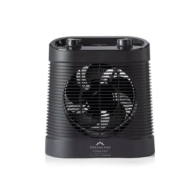 Dreamland Silent Power Comfort Portable Electric Heater - Fan Heater for Home with Variable Thermostat & Antifreeze, Energy-Saving ECO Mode, Ideal Room Heaters for Home Low Energy Silent