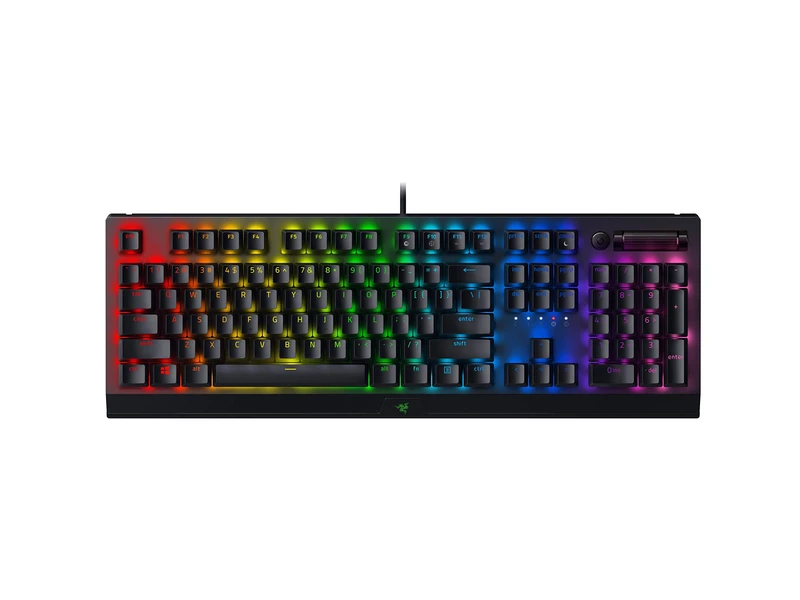 Razer BlackWidow V4 X (Green Switch) - Mechanische Gaming-Tastatur Snap Tap (Mechanische Green Switches, 6 Makro-Tasten, Doubleshot-ABS-Tastenkappen, RGB Chroma) QWERTZ DE-Layout | Schwarz