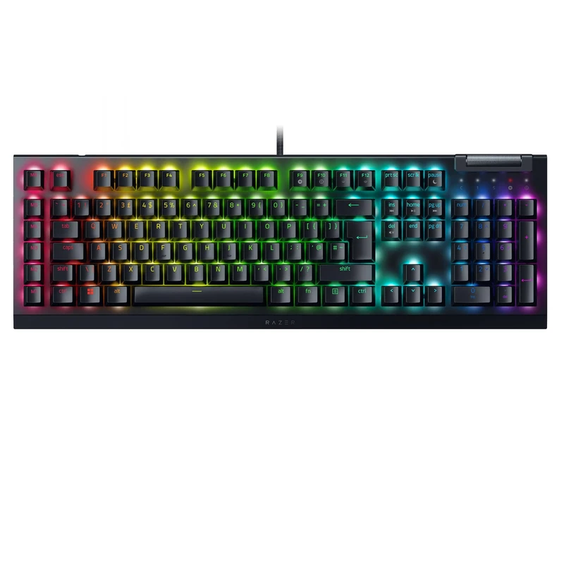 Razer BlackWidow V4 X (Green Switch) - Mechanical Gaming Keyboard Chroma RGB (Clicky Mechanical Switches, 6 Dedicated Macro Keys, Doubleshot ABS Keycaps) QWERTY UK Layout | Black