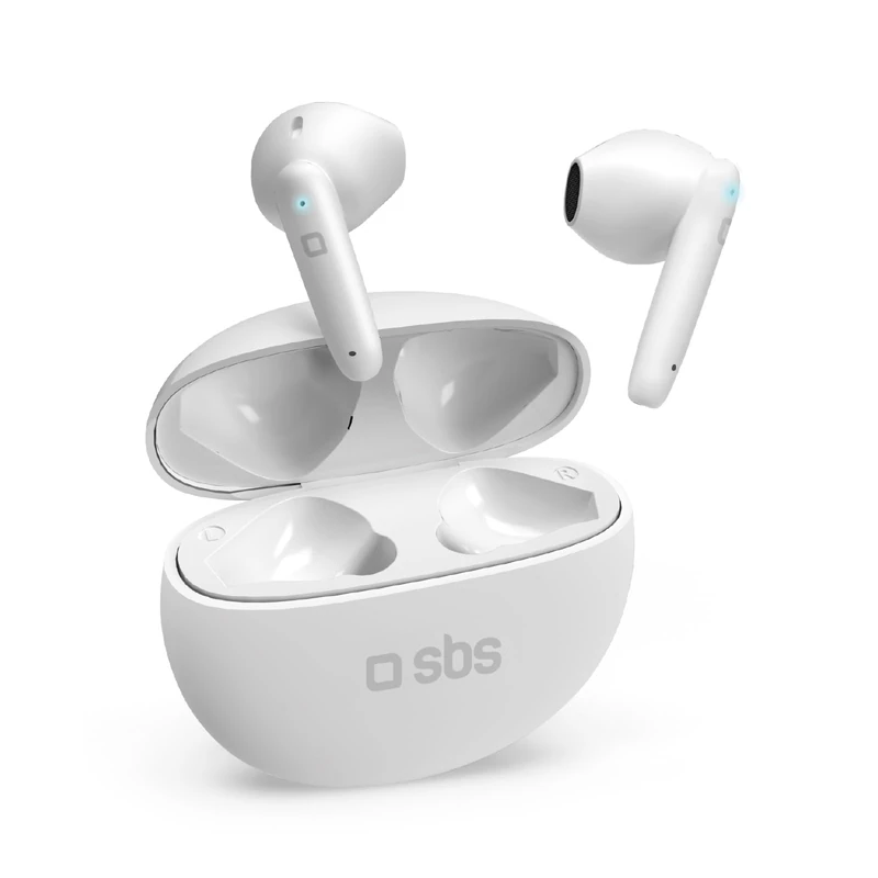 SBS Twin Pure Drops Wireless Earphones - ENC White