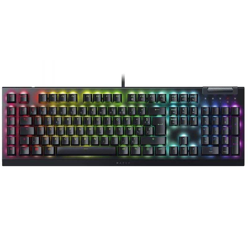 Razer BlackWidow V4 X - Mechanical Gaming Keyboard Chroma RGB (Mechanical Switches, Green, 6 Dedicated Macro Keys, ABS Keys) FR Layout | Black