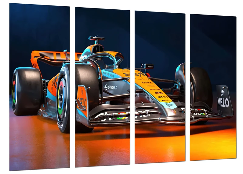Cuadros Camara Modern Picture Photo Car Formula 1, McLaren MCL60 2023, Norris, Piastri, 131 x 62 cm, Ref. 27430