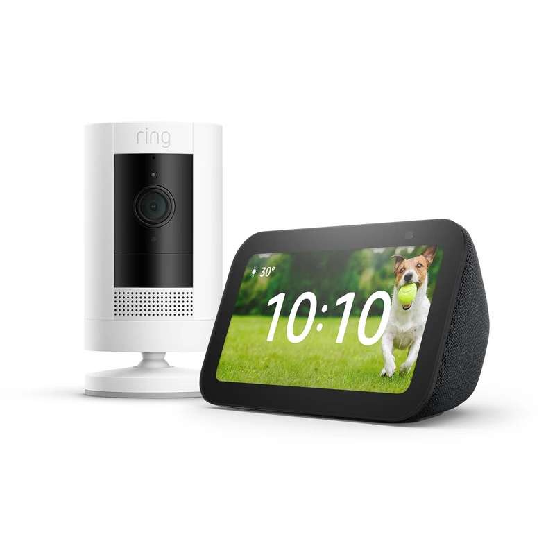 Ring Stick Up Cam Battery & Echo Show 5 (3rd Gen) Smart Kit
