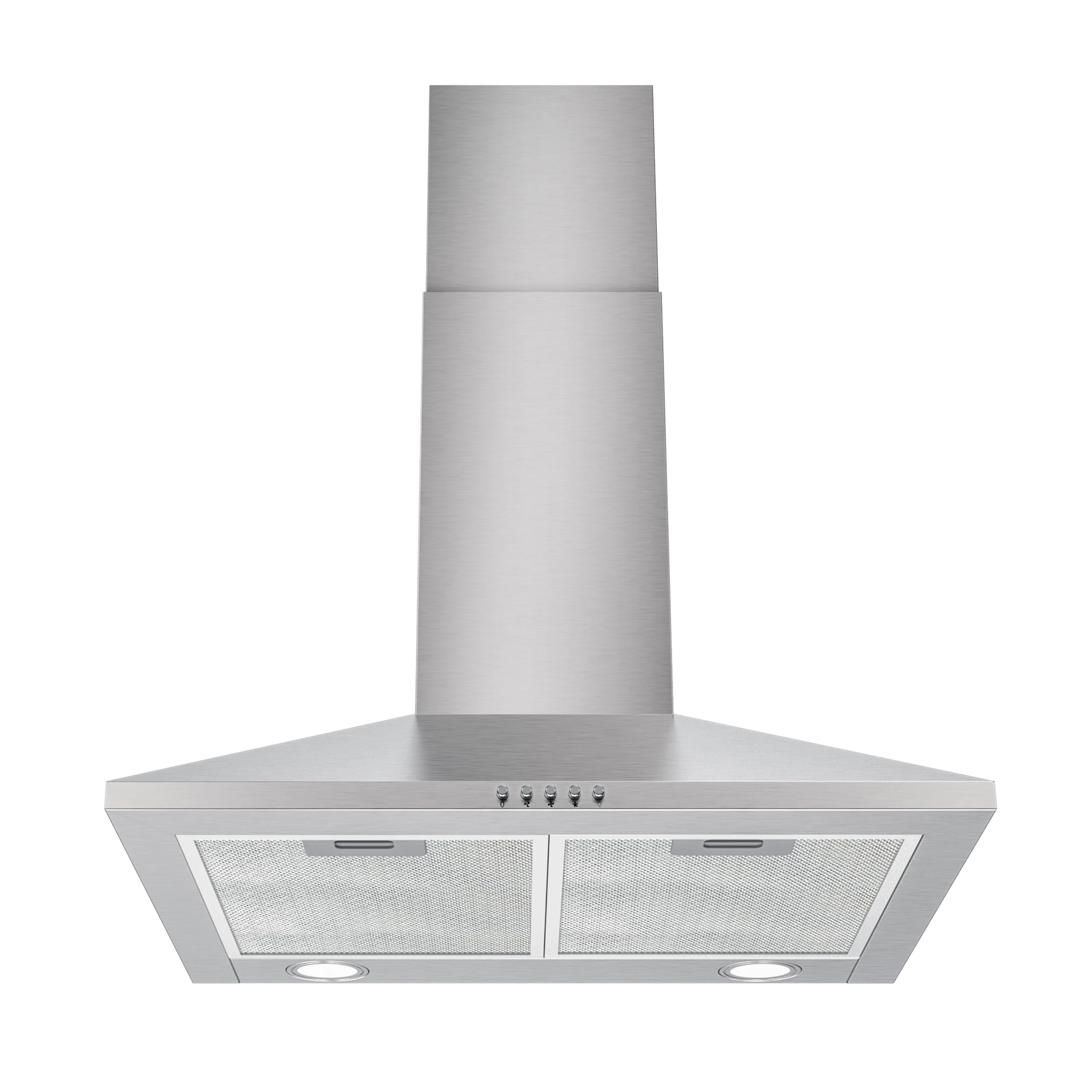 FIREGAS 60 cm Chimney Cooker Hood with Brushless Motor,Stainless Steel Extractor Hood with LED and Recirculating & Ducting System Wall Mounted Range Hood with Recirculating Carbon Filter