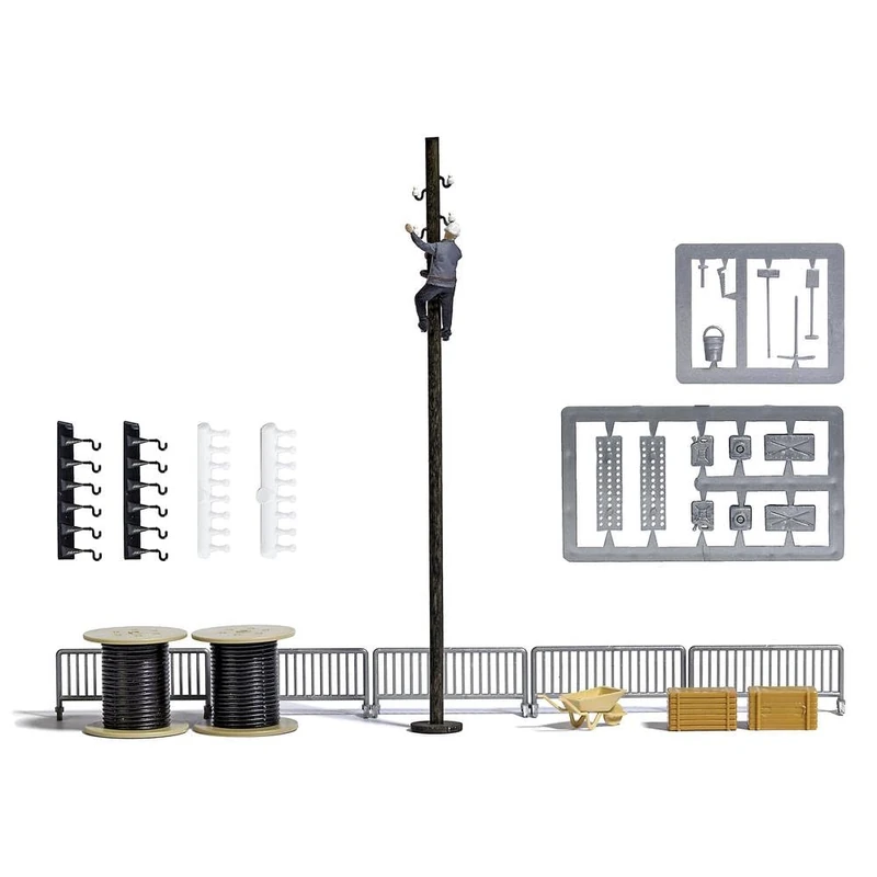 Busch H0 Mast Climber Ep. 3/4 Ready Model - Two-Way Radio - All Ages - Professionals, Enthusiasts, Outdoor Activity Participants - Unisex - Image 1