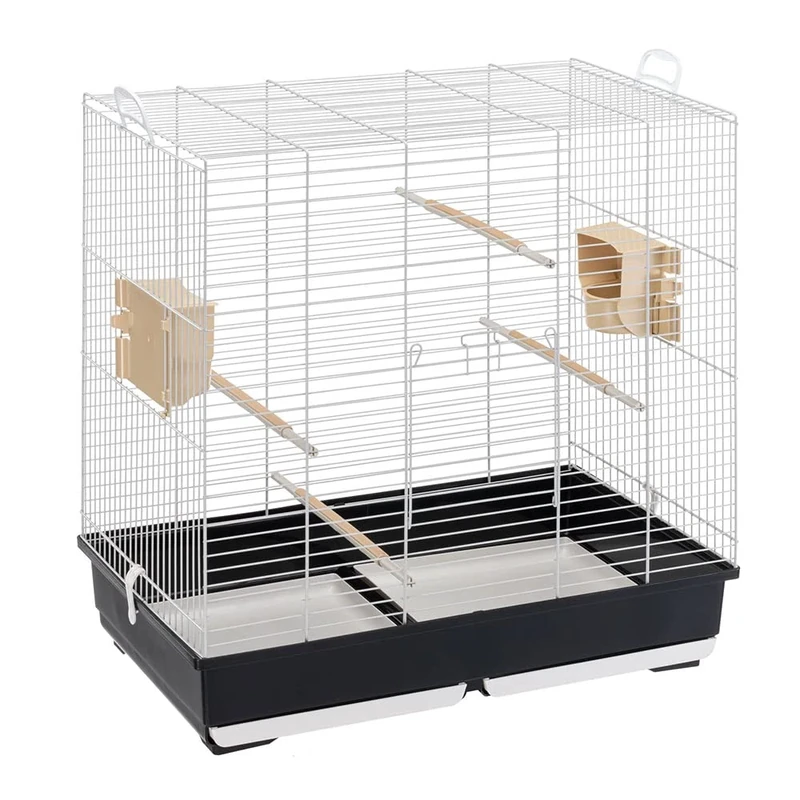 Ferplast Bird Cage SONIA LARGE Large Cage for Birds, Parakeets, Parrotlets, Cockatiels, Parrots, Metal, Accessories Included Rotating Feeders Perches, 72 x 44 x h 75.5 cm.