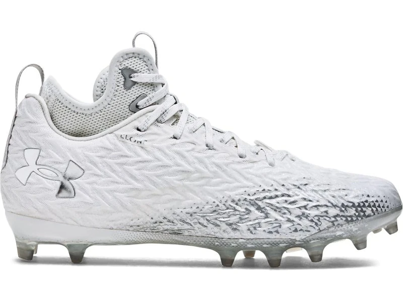 Under Armour Men's Spotlight Clone 3 Football Cleats, White/Metallic Silver, 11 UK - Image 1