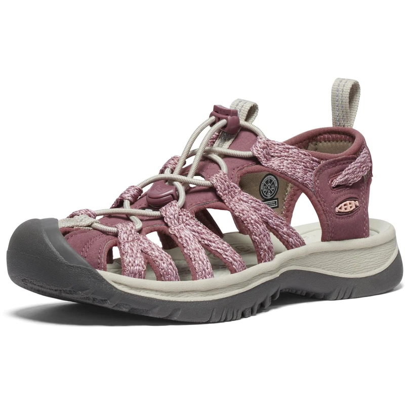 KEEN Women's Whisper Closed Toe Sport Sandals, Rose Brown/Peach Parfait, 3