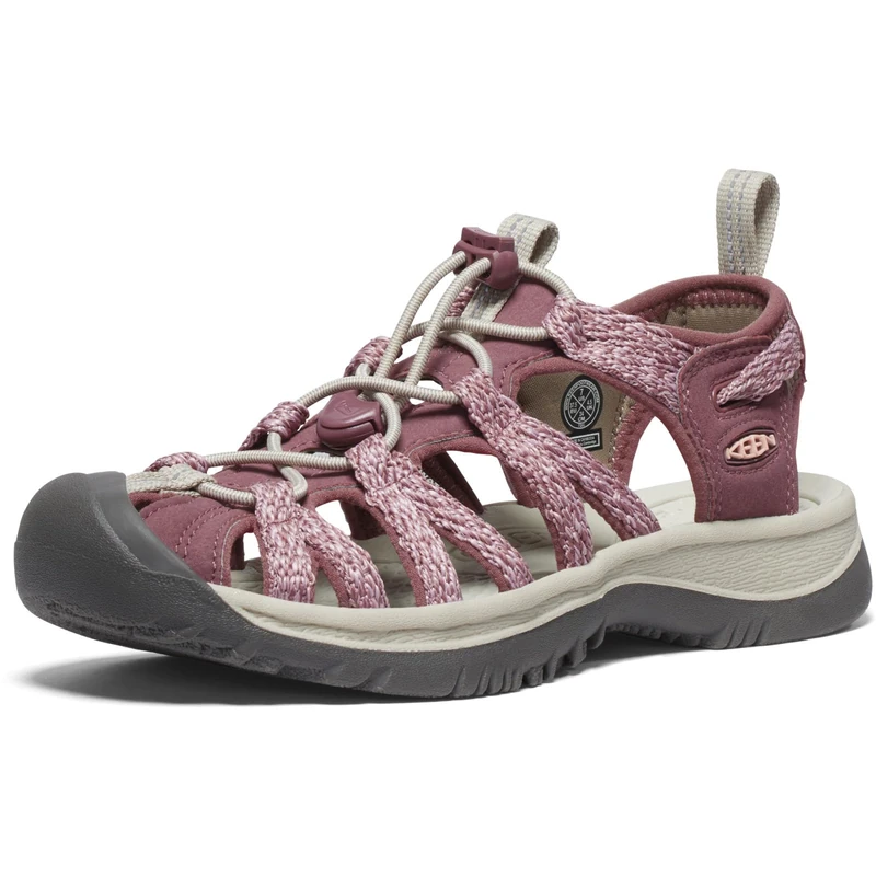 KEEN Women's Whisper Closed Toe Sport Sandals, Rose Brown/Peach Parfait, 9