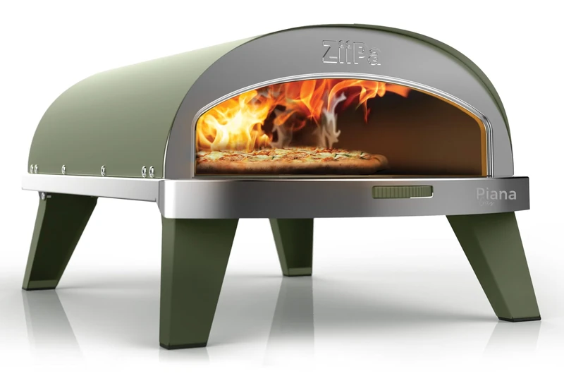 ZiiPa • Piana Gas Pizza Oven • Eucalyptus Colour • Compact & Innovative • Heats in 30 Min • Express Cooking 90 sec • Cordierite Stone Ø31.5 cm