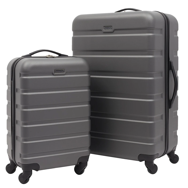 Travelers Club Harper Luggage, Charcoal, 2 Piece Set, Harper Luggage
