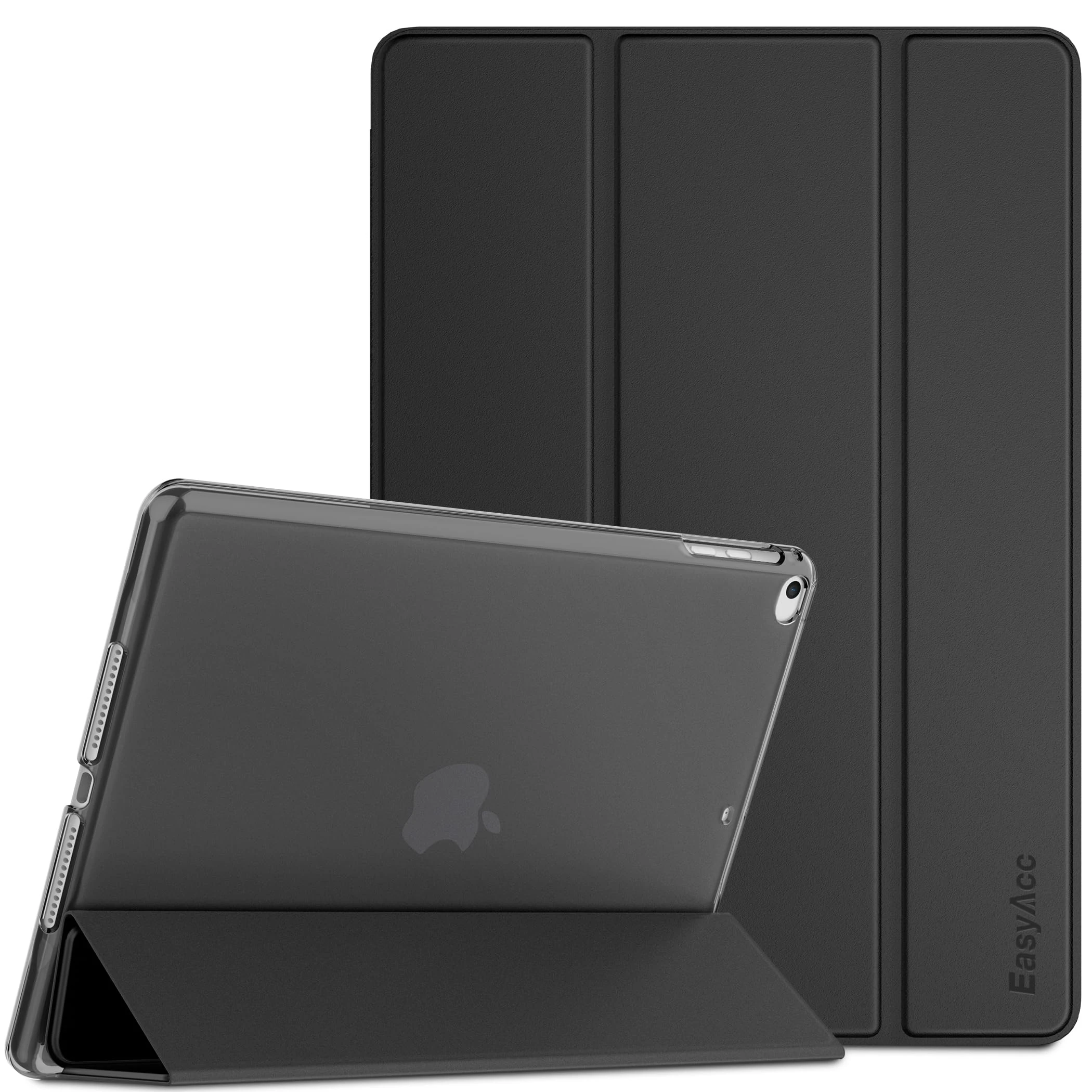 EasyAcc Case for iPad 9.7 inch 6th/5th Gen(NOT for iPad Air 5th Gen), iPad Air 2 2018 2017, Protective Cover with Stand, Auto Sleep Wake, Hard PC Case, Black