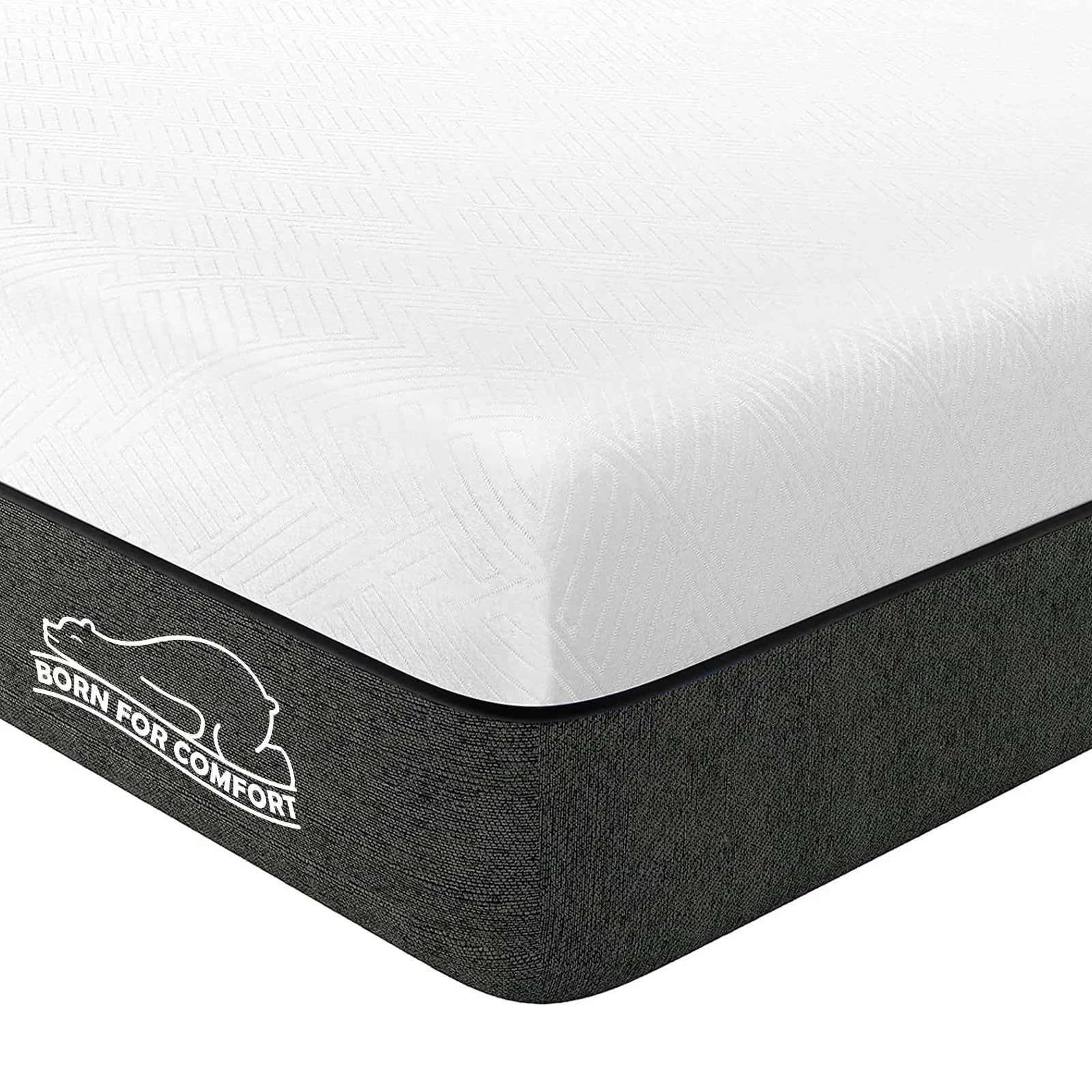wowttrelax Double Memory Foam Mattress, 6 Inch with Soft Fabric, Skin-friendly, Breathable Cover, 2 Layer for More Supportive, Medium Firm-4FT6 Mattress| 135x190x15cm, Black White
