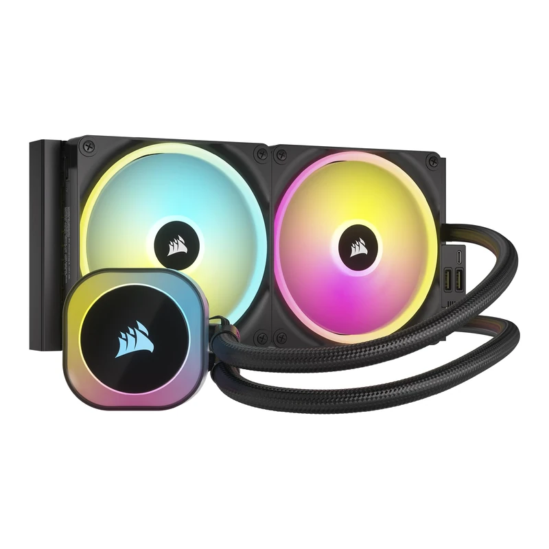 Corsair iCUE LINK H115i RGB Liquid CPU Cooler - 280mm AIO - QX140 RGB Fans - Fits Intel® LGA 1700, AMD® AM5 - iCUE LINK System Hub Included - Black
