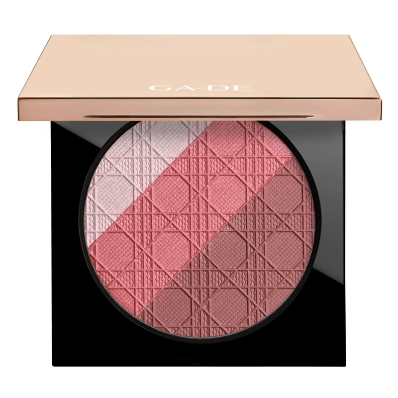 GA-DE Glow FX Natural Face Palette - Blush for Cheeks, Bronzer Powder, and Highlighter Makeup - Enriched with Jojoba Oil - 139 Blooming Chic - 0.42 oz