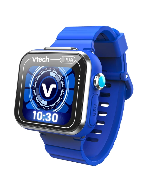 VTech KidiZoom Smart Watch Max, Watch For Kids With Games, Dual Camera For Photos & Selfies, 8 Games, Pedometer, Colour Screen, Funny Effects & More, For Infants aged 4, 5, 6, 7 + Years, Blue