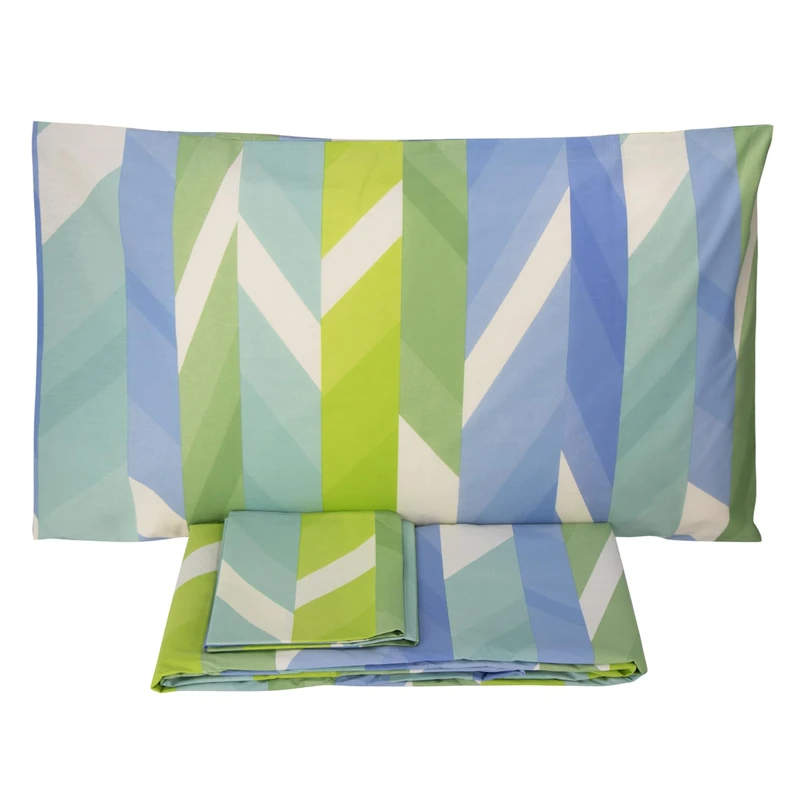 Vallesusa Senna Duvet Cover Set Queen Size, Turquoise Green, Turquoise Green