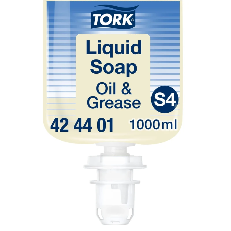 Tork Oil & Grease Liquid Soap S4, Dermatologically Tested, 6 x 1000ml, 424401