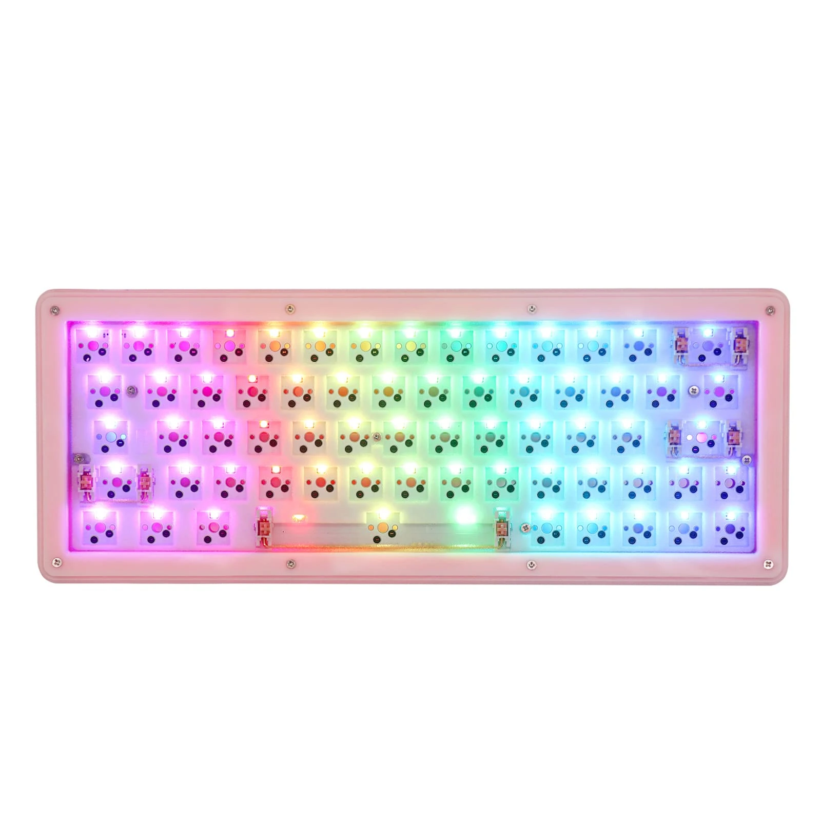 EPOMAKER Pastel64 60% VIA Wired Mechanical Gaming Keyboard Kit, Hot Swappable Programmable Kit, with Refinedly Tuned Stabilizers, Stacked Acrylic Case, North-facing LED, Compatible with Windows/Mac